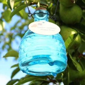 NWT Glass Turquoise Wasp Catcher in Original Packaging.